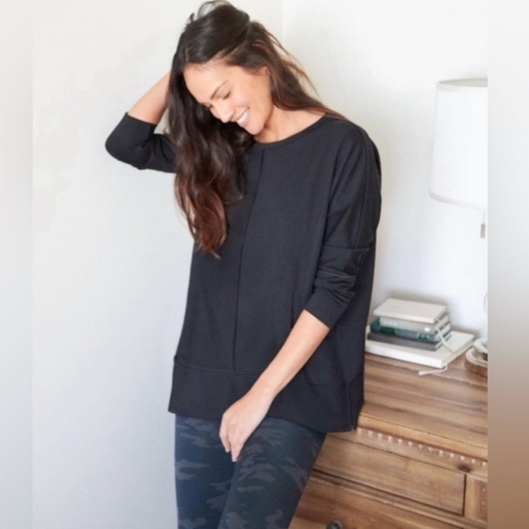 Spanx Black Pullover Sweater 3/4 Sleeve Size Small 465 - Picture 1 of 11